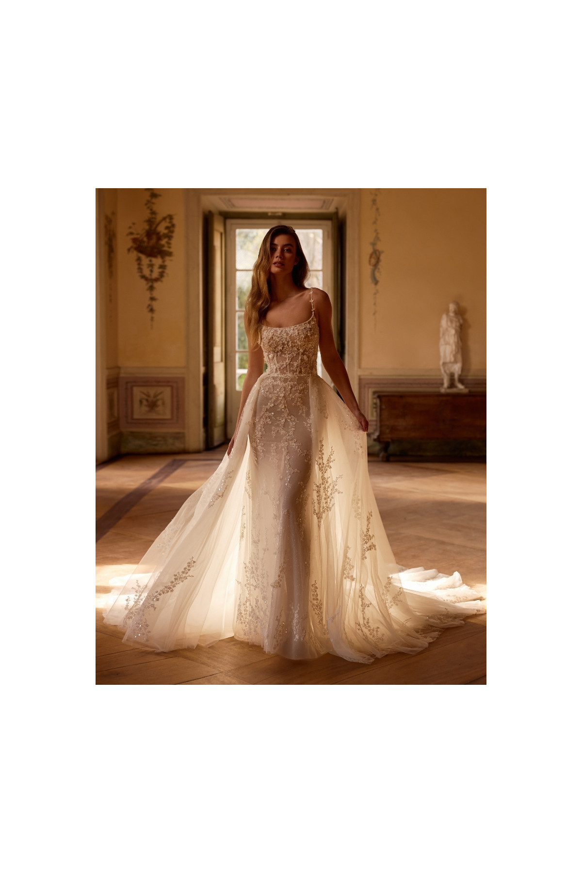 dorian abito da sposa avorio in mikado linea ad a alberto palatchi