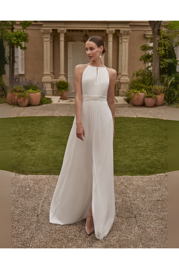 Susana abito da sposa avorio in satin morbido di Novia D'art