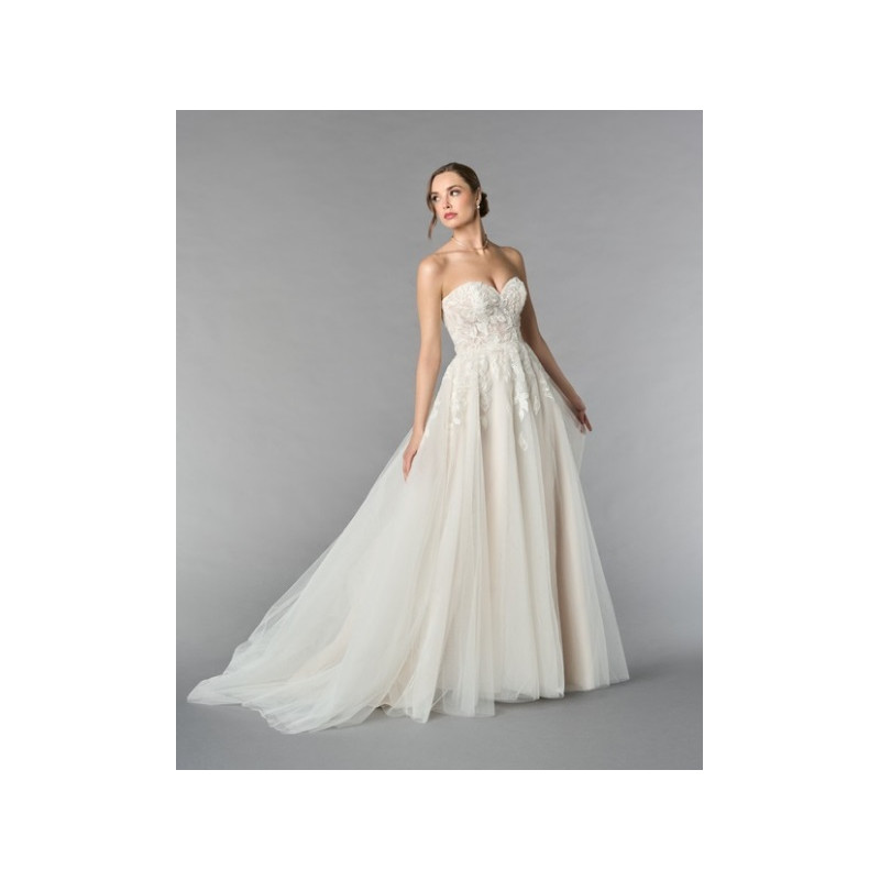 abito da sposa 55255, bianco, tulle, ampio, Ring