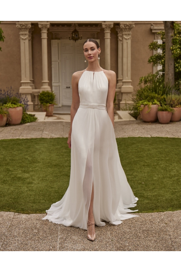 Susana abito da sposa avorio in satin morbido di Novia D'art