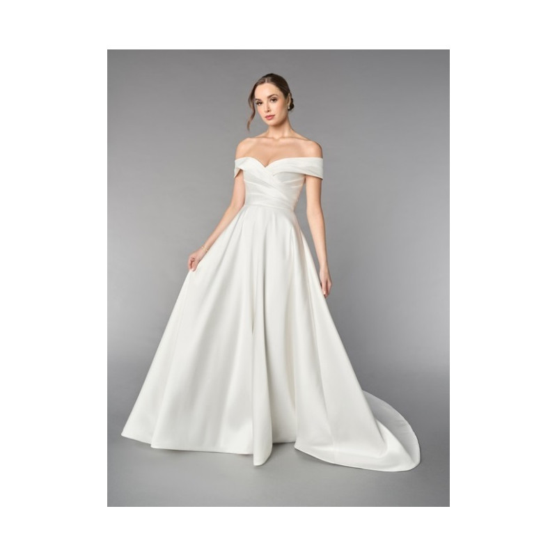 Abito da sposa 55252-ja-26, ampio, bianco, mikado, Ring