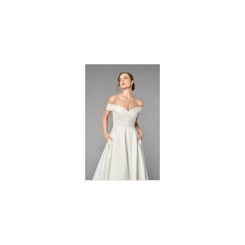 Abito da sposa 55252-ja-26, ampio, bianco, mikado, Ring