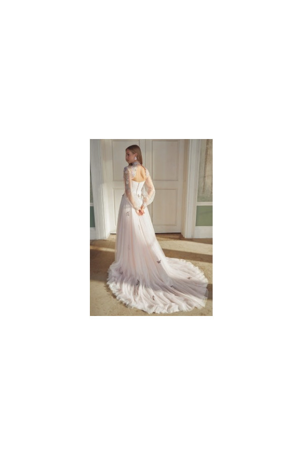 abito da sposa 44565-ja-26, cipria, tulle ricamato, Sincerity
