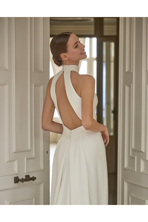 Sofia abito da sposa avorio in satin a sirena di Novia D'art