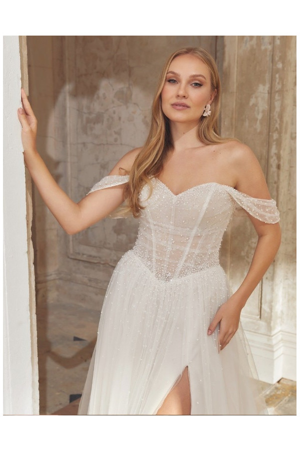 Abito da sposa 44564-ja-26, avorio, scivolato, tulle Sincerity