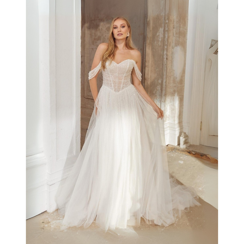 Abito da sposa 44564-ja-26, avorio, scivolato, tulle Sincerity