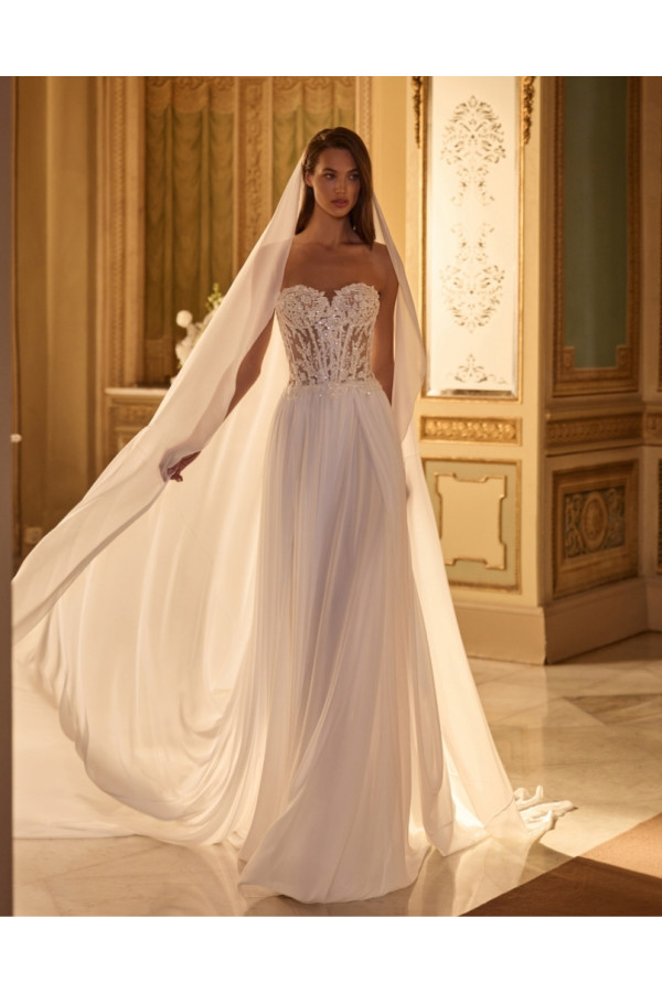 antea abito da sposa avorio in pizzo scivolato e sexy alberto palatchi