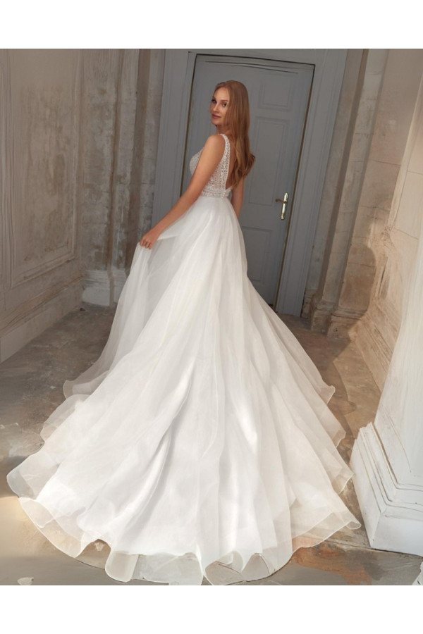 Abito da sposa 44559-JA-26 avorio, ampio, organza Sincerity