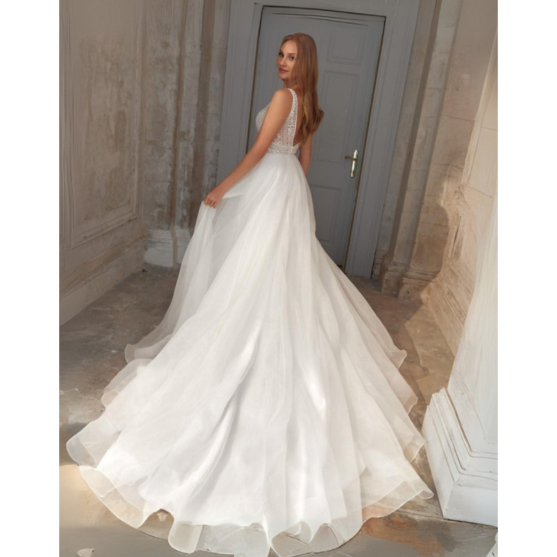 Abito da sposa 44559-JA-26 avorio, ampio, organza Sincerity