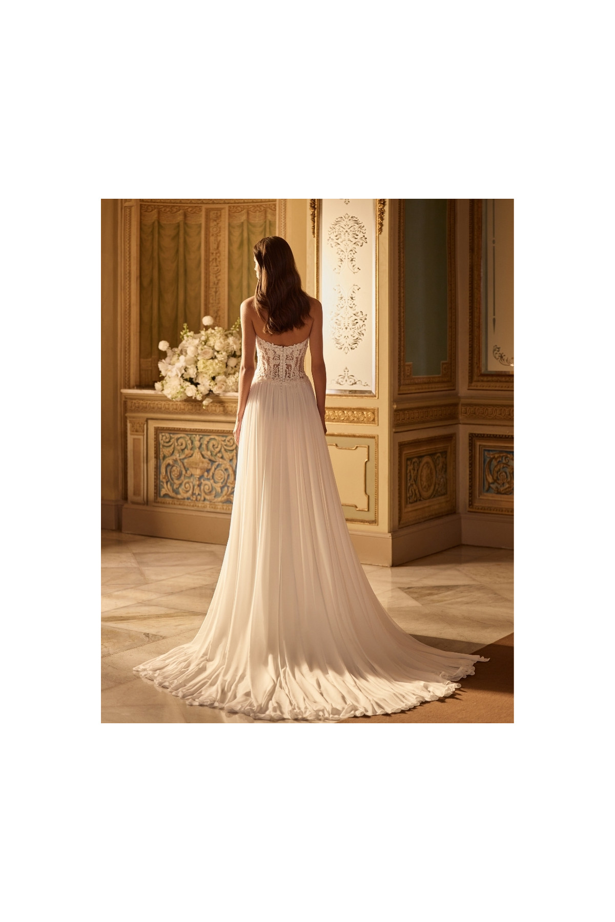 antea abito da sposa avorio in pizzo scivolato e sexy alberto palatchi