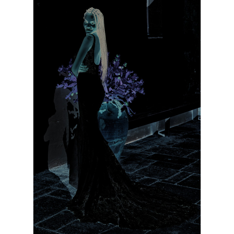 Abito 66392-JA-26, Bianco, a sirena, pizzo, Lilian West