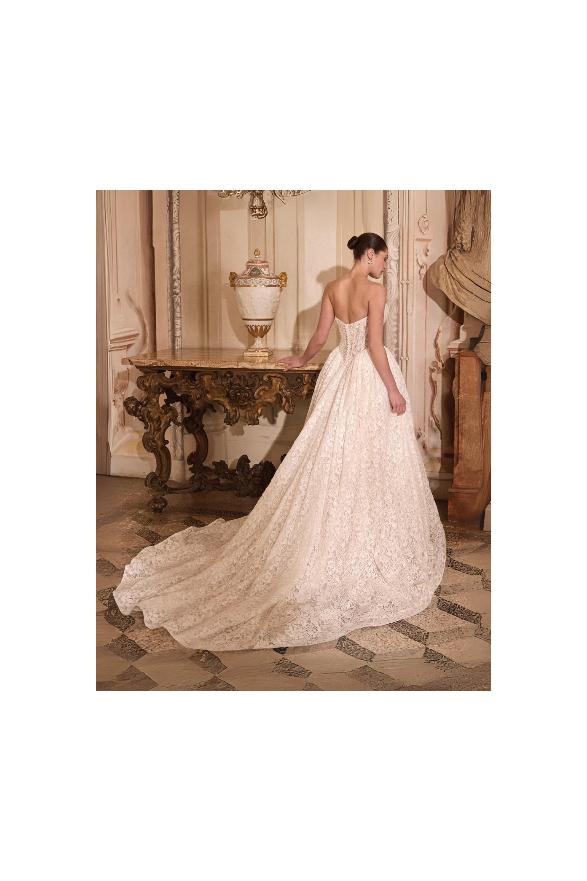 Love abito da sposa in pizzo romantico avorio di Justin Alexander