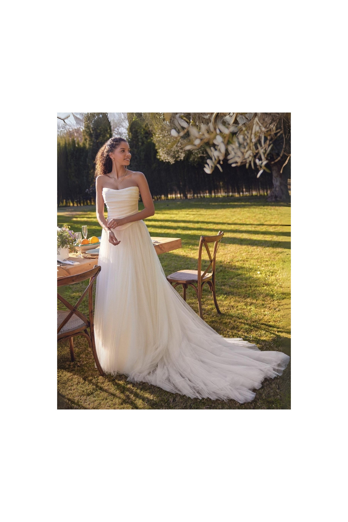 Abito da sposa avorio in tulle spumeggiante 66435 Lillian West