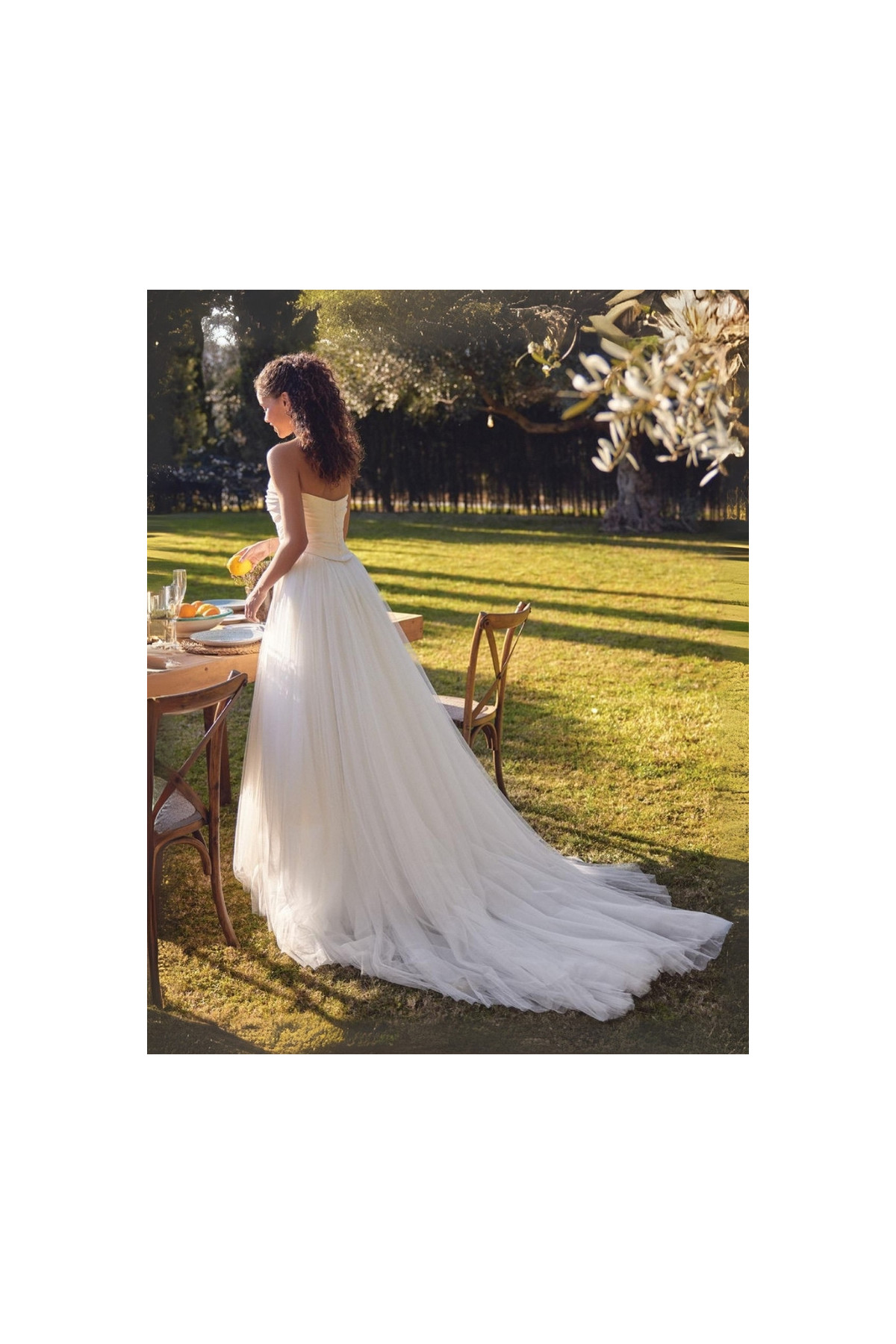 Abito da sposa avorio in tulle spumeggiante 66435 Lillian West