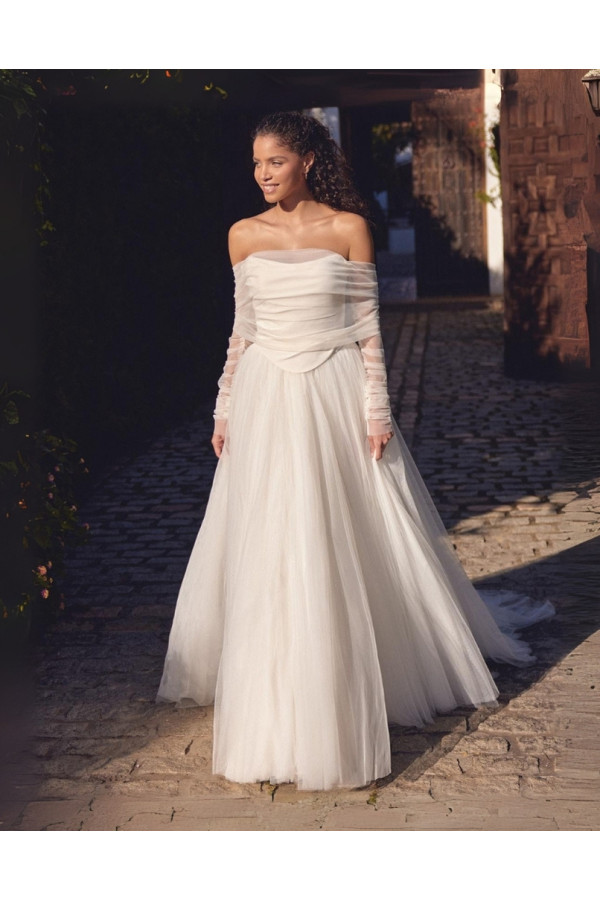 Abito da sposa avorio in tulle spumeggiante 66435 Lillian West