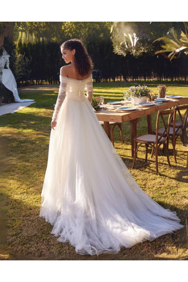 Abito da sposa avorio in tulle spumeggiante 66435 Lillian West