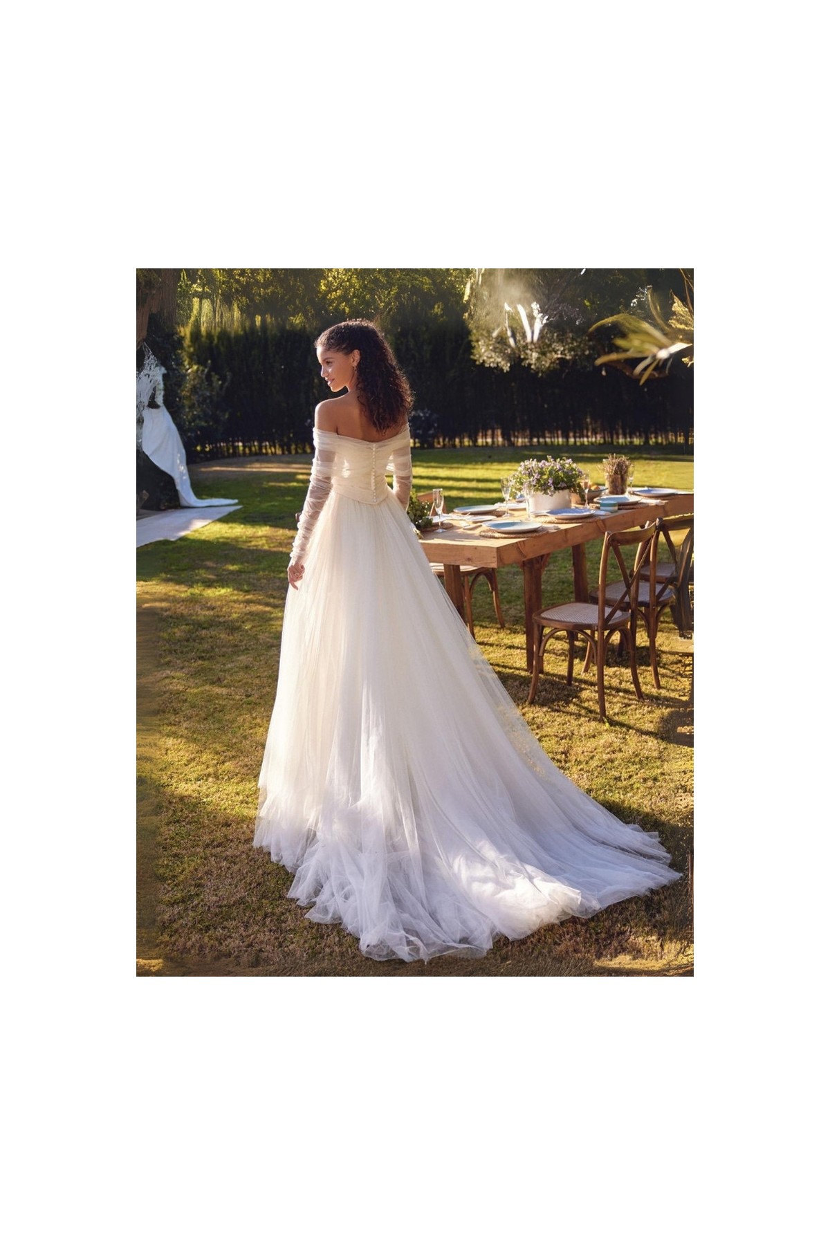 Abito da sposa avorio in tulle spumeggiante 66435 Lillian West