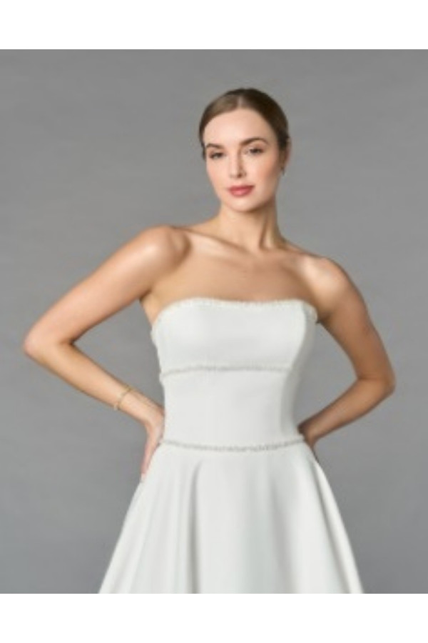 Salome abito da sposa avorio in pizzo svasato di Adore