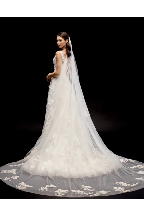 Kori abito da sposa avorio a sirena di Justin Alexander