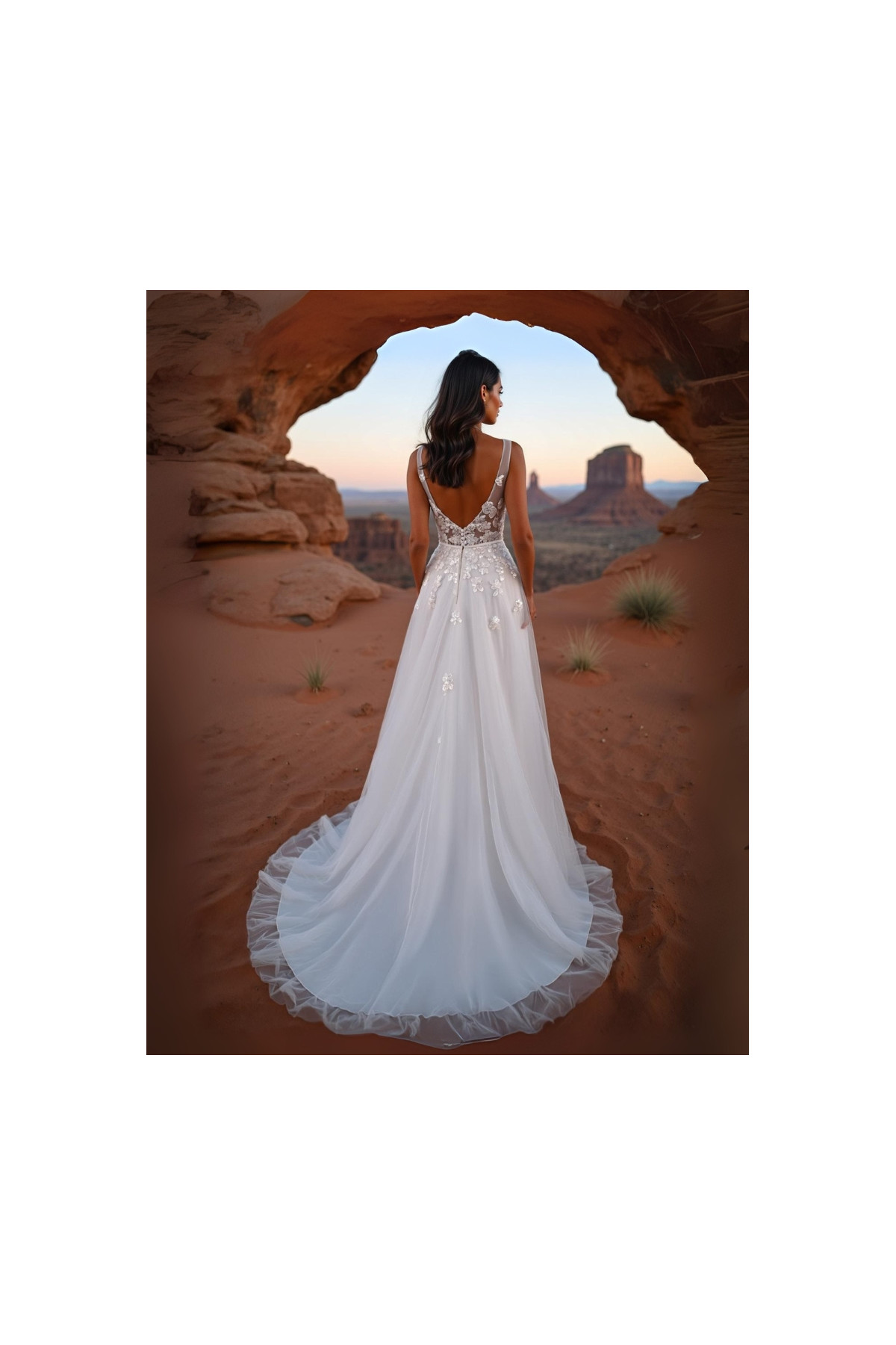 Abito da sposa 26JFY-43-MK-26, bianco, tulle, ampio, Just For You