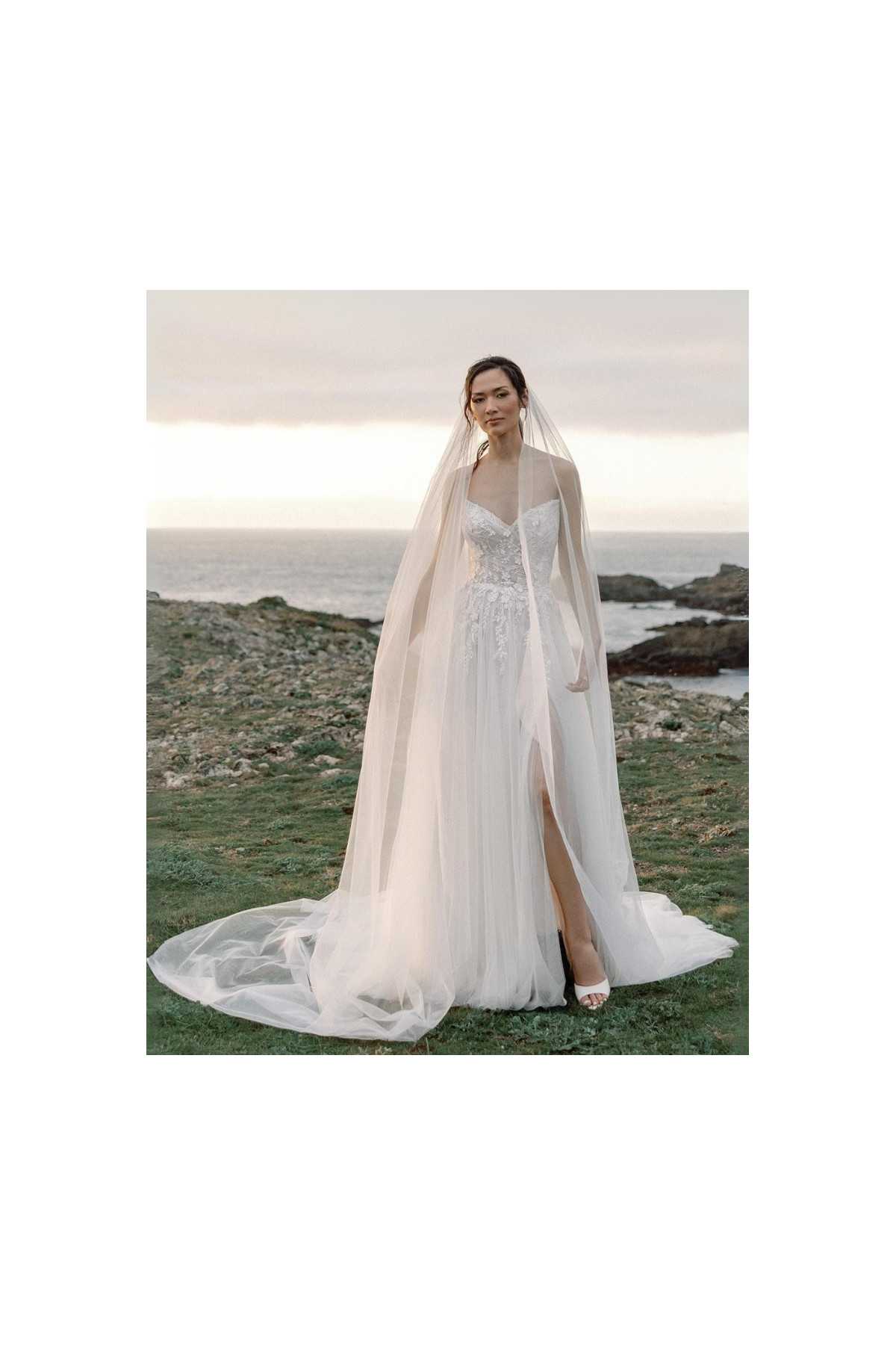 abito da sposa Kendall, avorio, a sirena, di Justin Alexander
