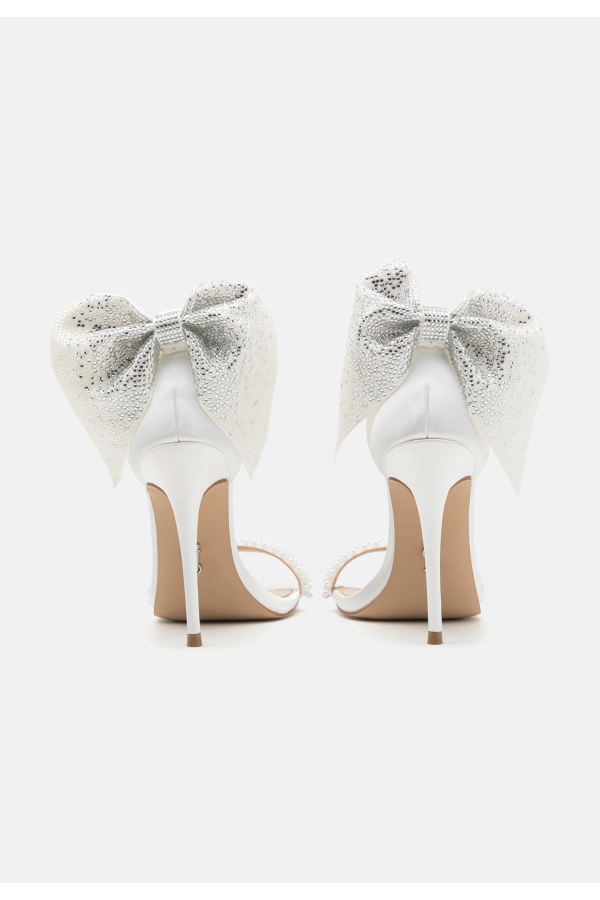 Scarpa da sposa avorio, sandalo in satin di seta lorusso alta moda