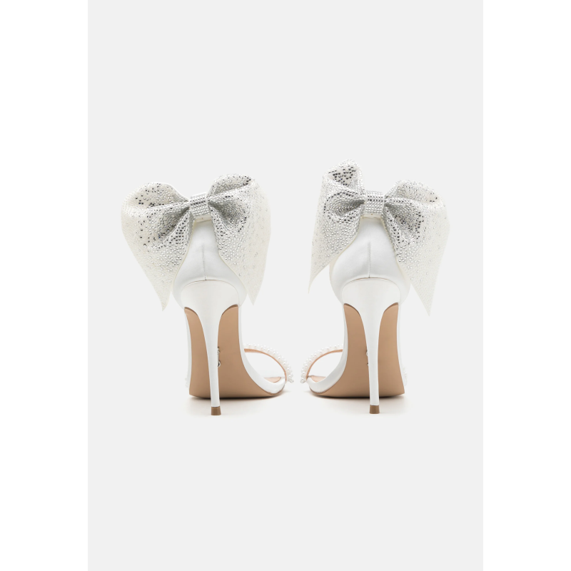 Scarpa da sposa avorio, sandalo in satin di seta lorusso alta moda