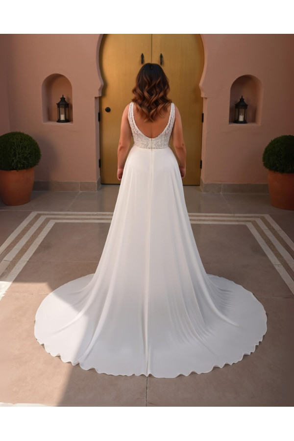 Abito da sposa 26CUR-01-MK-26, avorio, di tulle, Miss Kelly