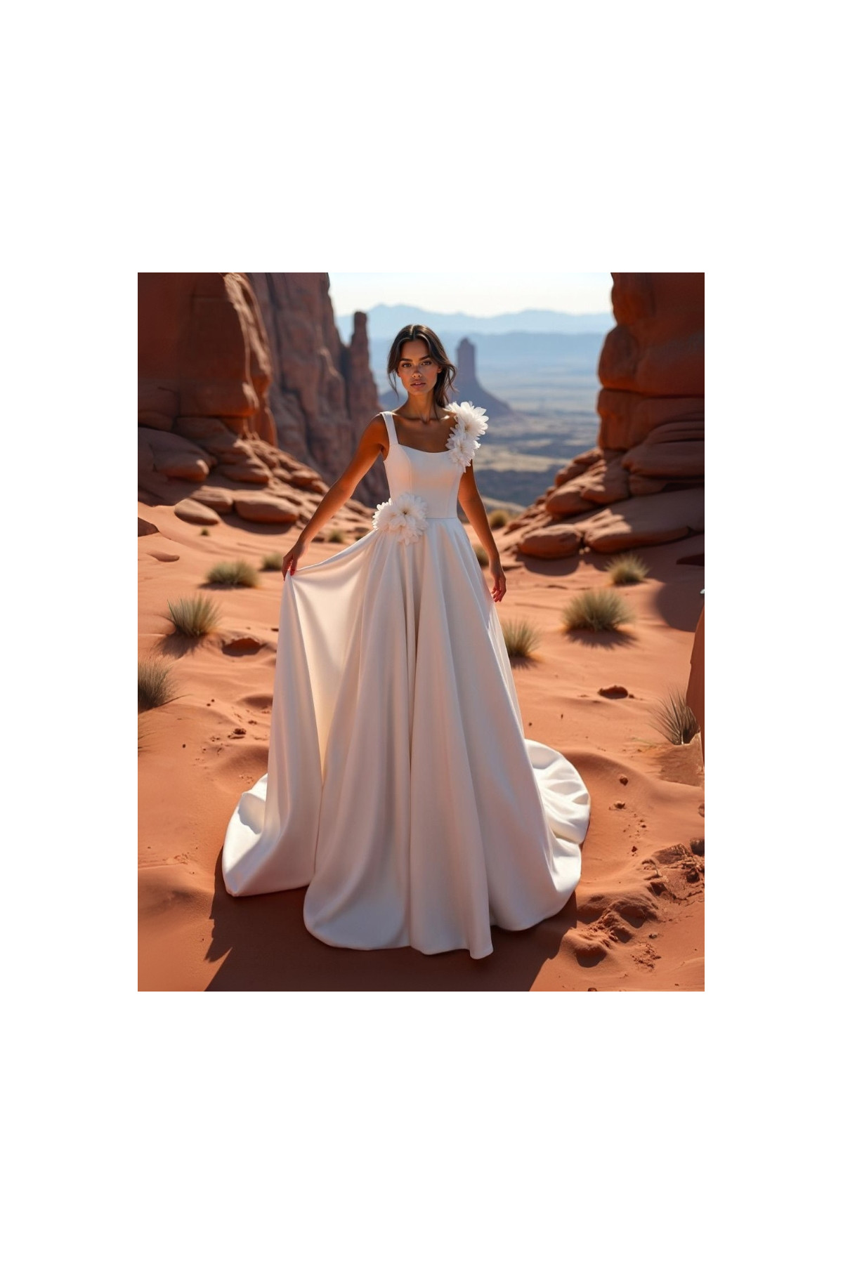 Abito da sposa, 26JFY-16-MK-26, bianco, liscio, mikado, Just for You