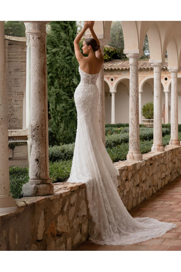 Abito da sposa 26MS-01-MK-26, avorio, pizzo, sirena,, Mercedes