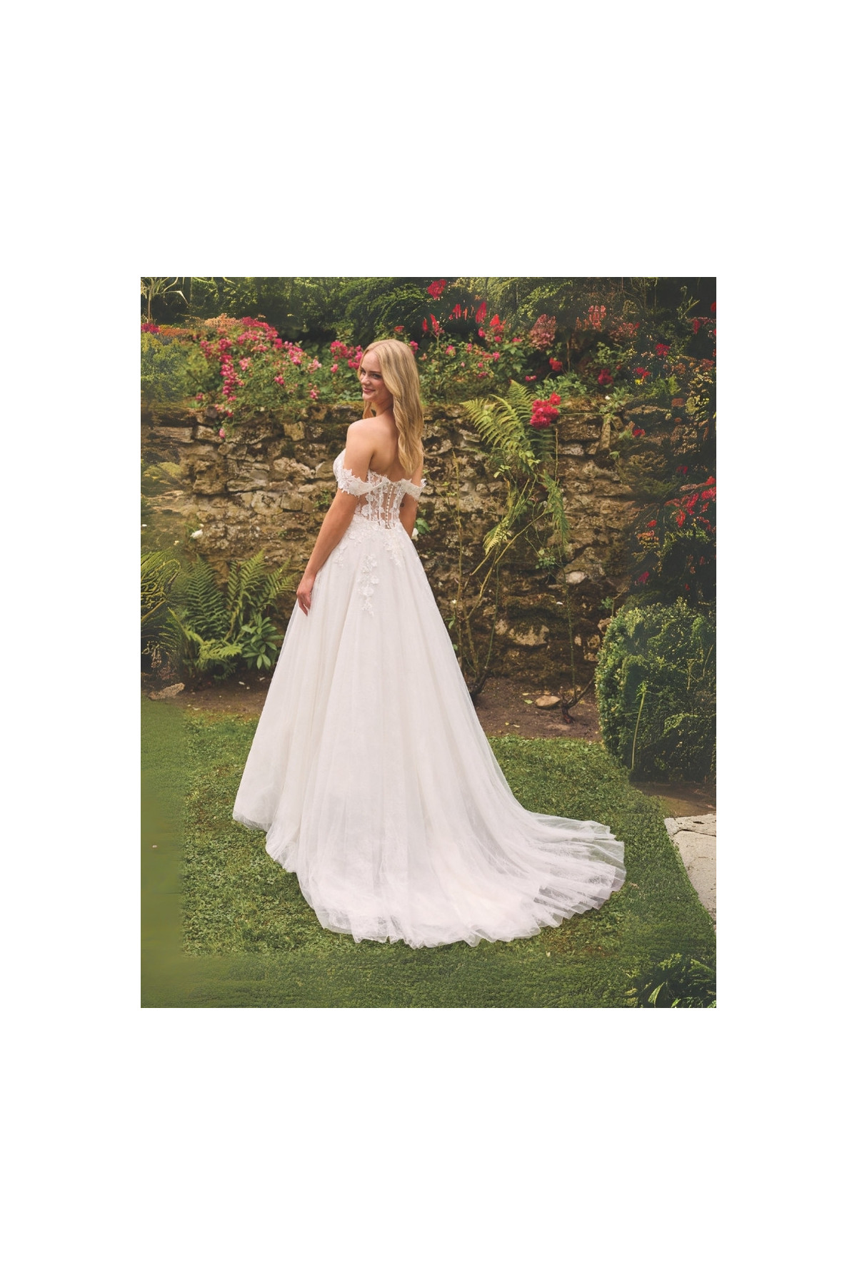 Lux abito da sposa avorio sirena di tulle ricamata di Adore