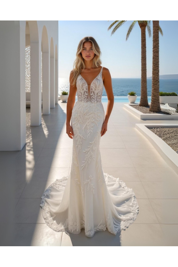 Abito da sposa 26MK-29-MK-26, avorio, sirena, tulle, Miss Kelly