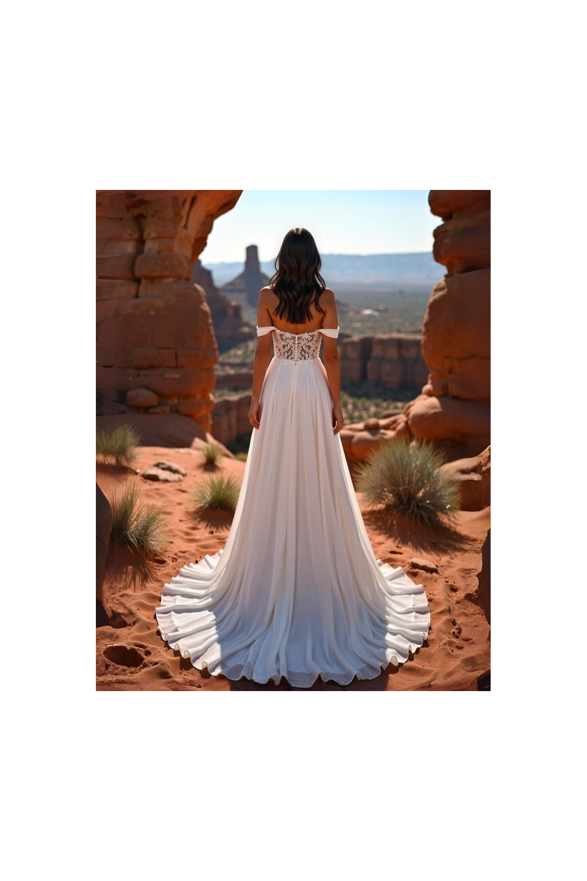 Karmen abito da sposa, avorio, in tulle, ampio, Alberto Palatachi