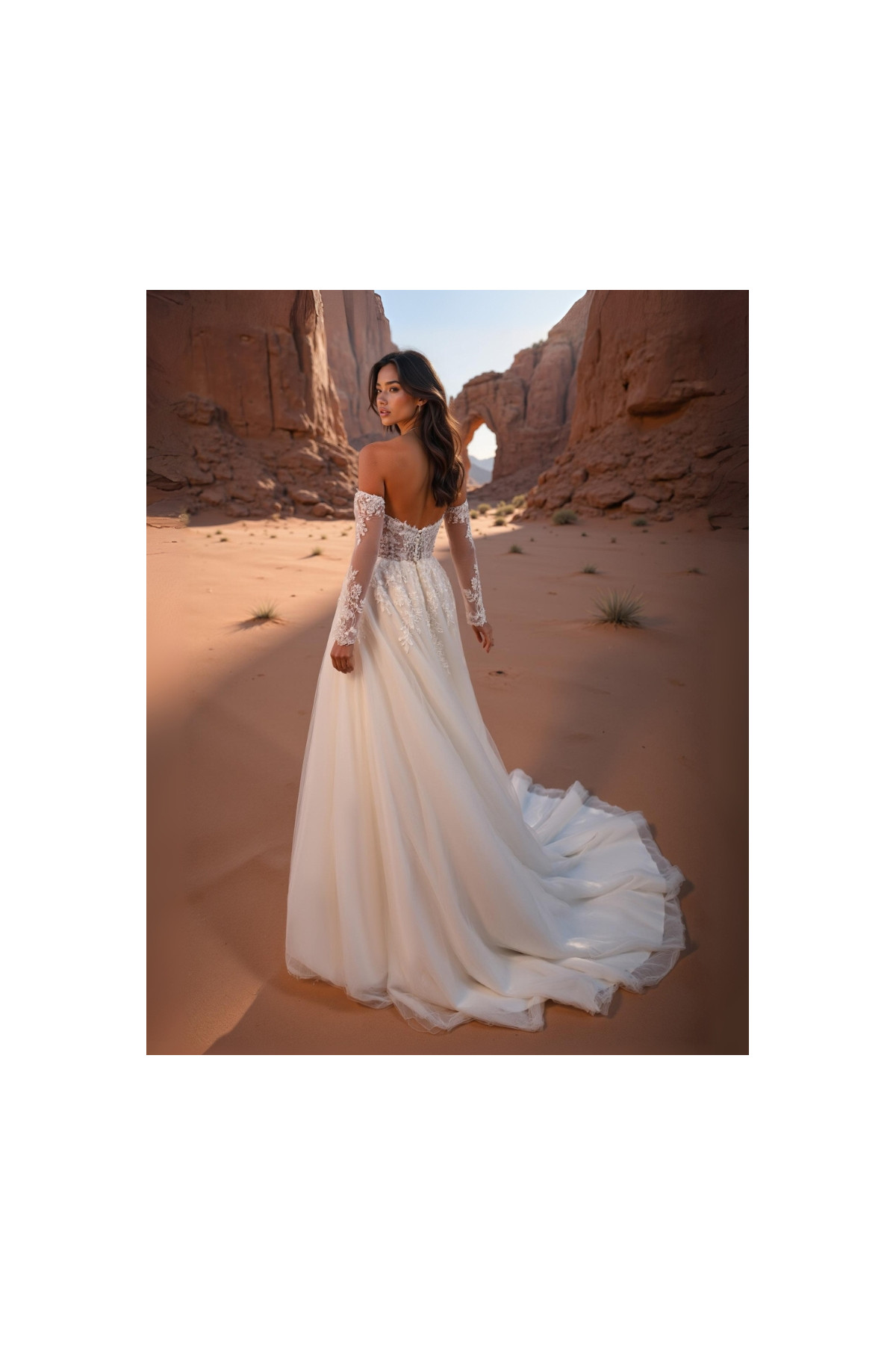 Karmen abito da sposa, avorio, in tulle, ampio, Alberto Palatachi