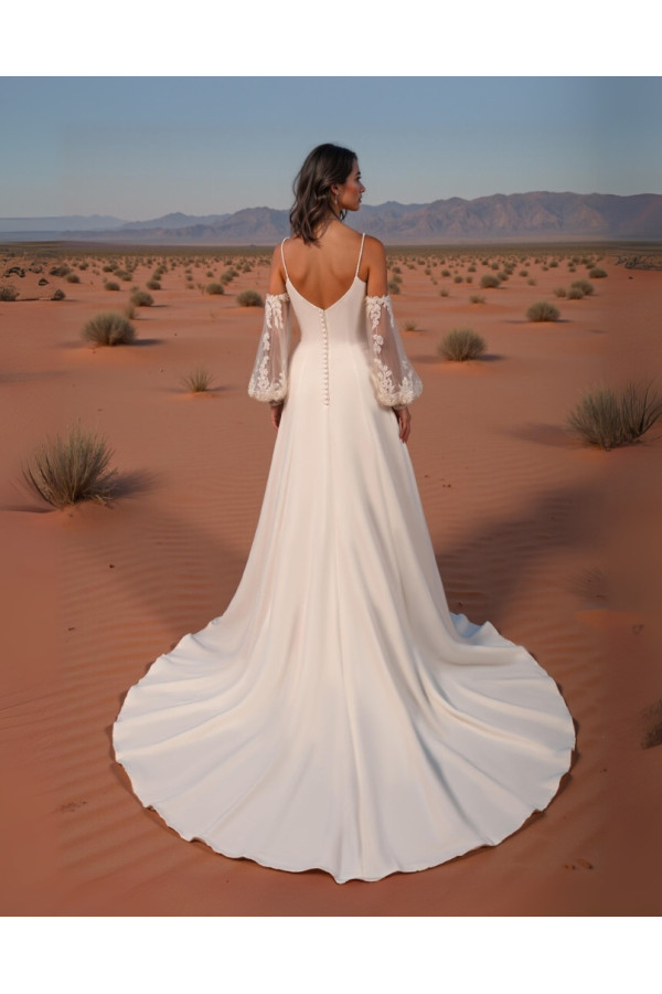 Gia Abito da sposa avorio ampio in douchesse di Alberto Palatchi