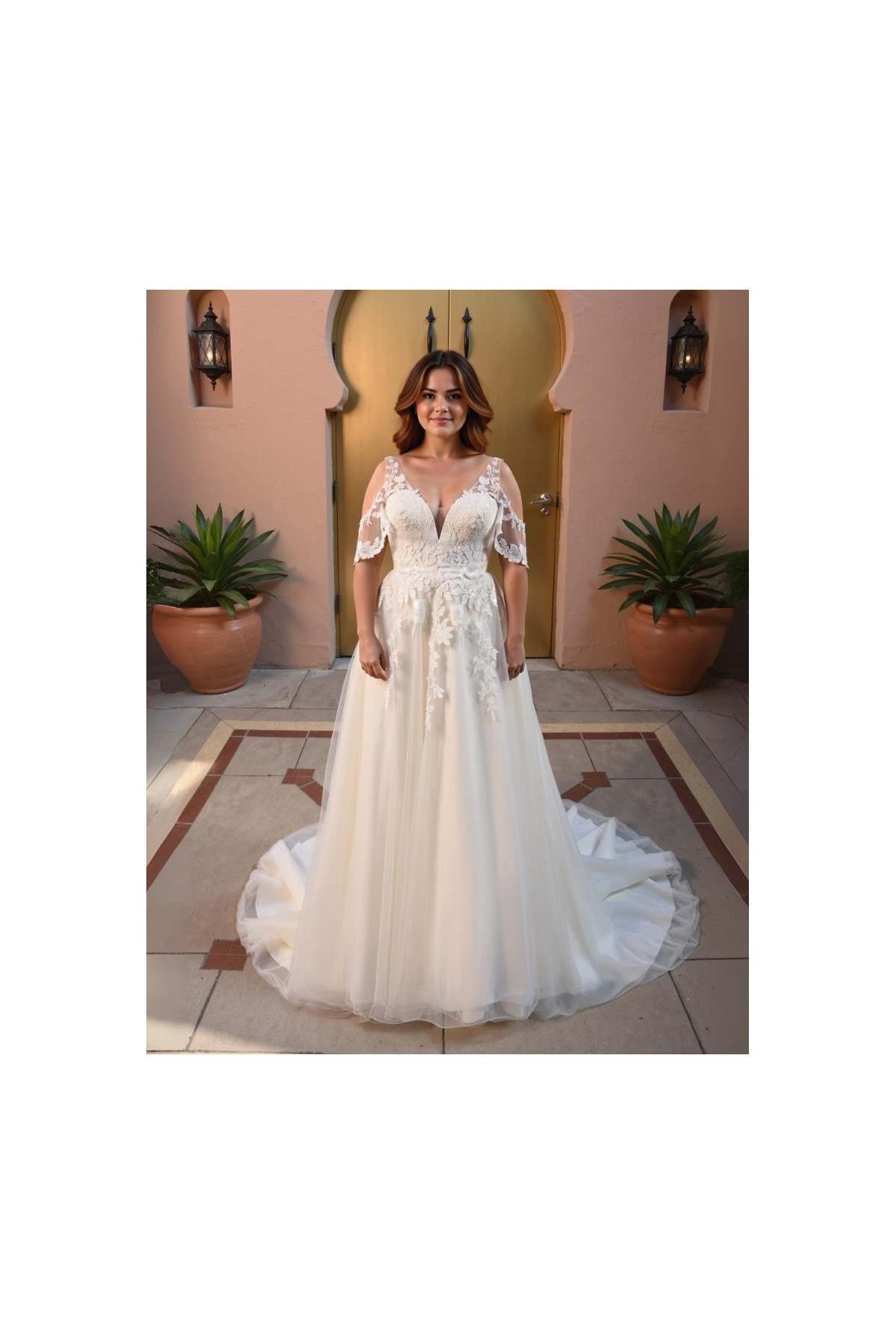 abito da sposa 26CUR-14-MK-26, avorio, pizzo, Miss Kelly