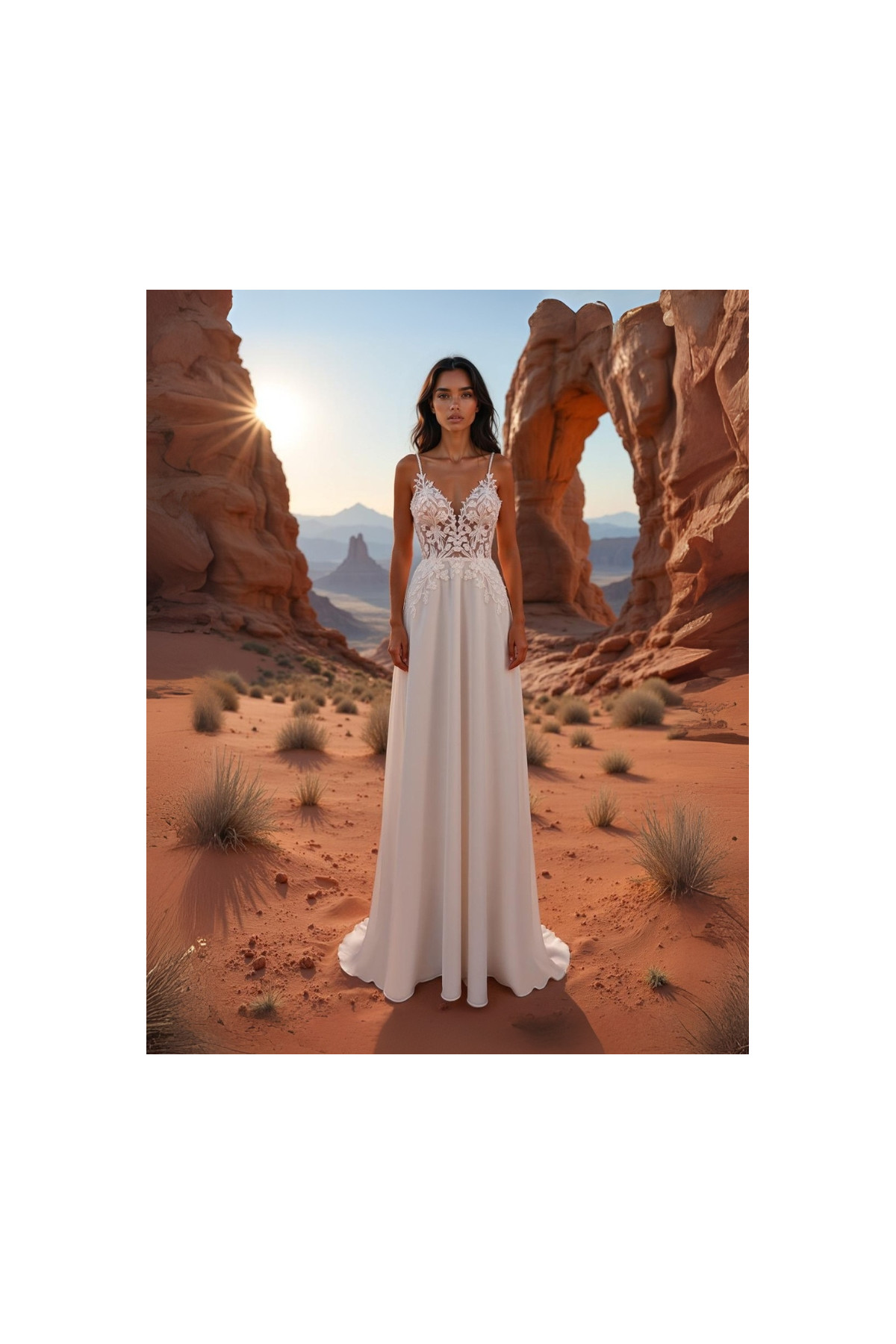 Gia Abito da sposa avorio ampio in douchesse di Alberto Palatchi