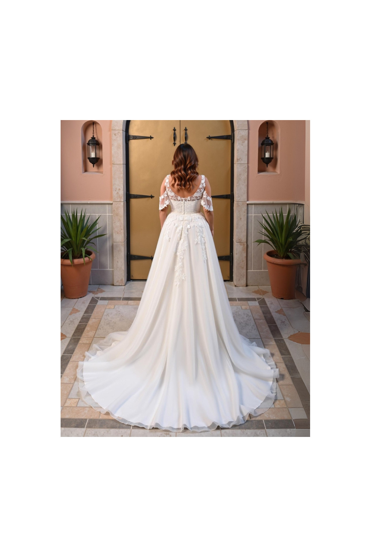 abito da sposa 26CUR-14-MK-26, avorio, pizzo, Miss Kelly