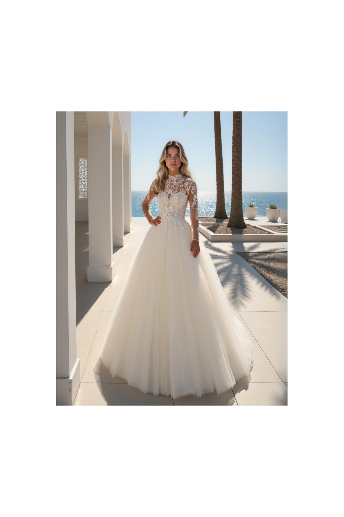 Abito da sposa 26MK-41-MK-26, avorio, ampio, tulle, Miss Kelly
