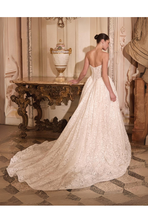 Love abito da sposa in pizzo romantico avorio di Justin Alexander