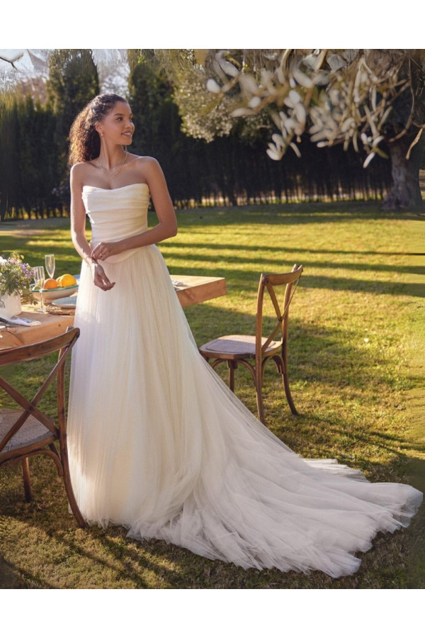 Abito da sposa avorio in tulle spumeggiante 66435 Lillian West