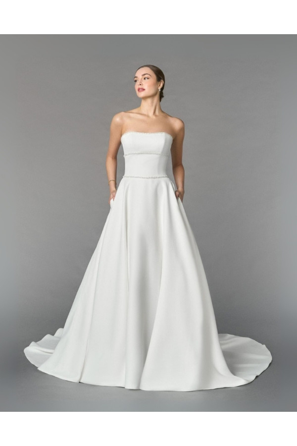 abito da sposa 55268-ja-26 bianco, ampio, mikado, ring