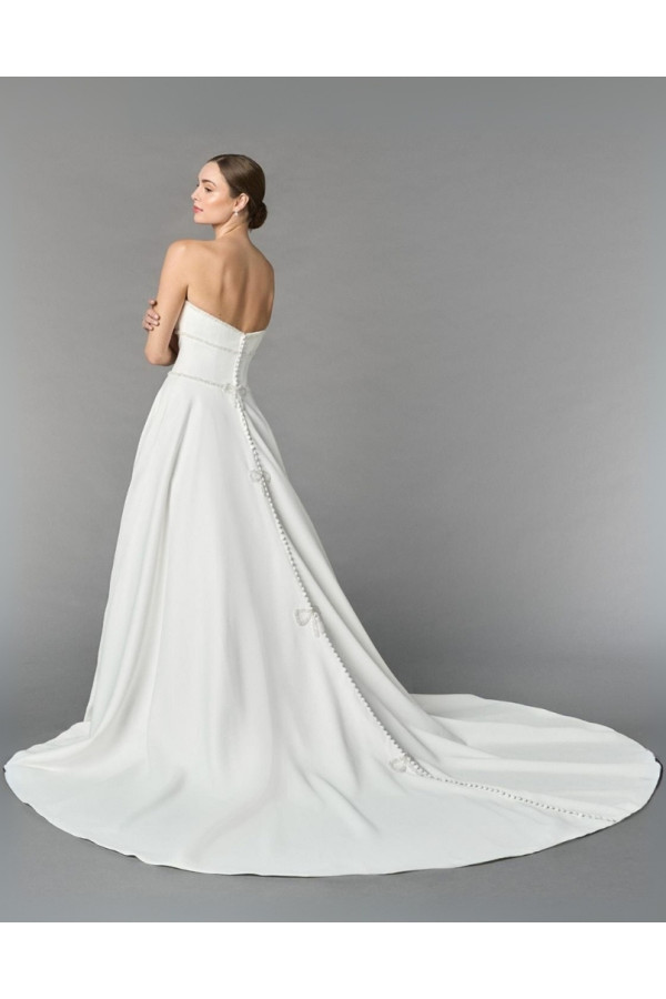 abito da sposa 55268-ja-26 bianco, ampio, mikado, ring