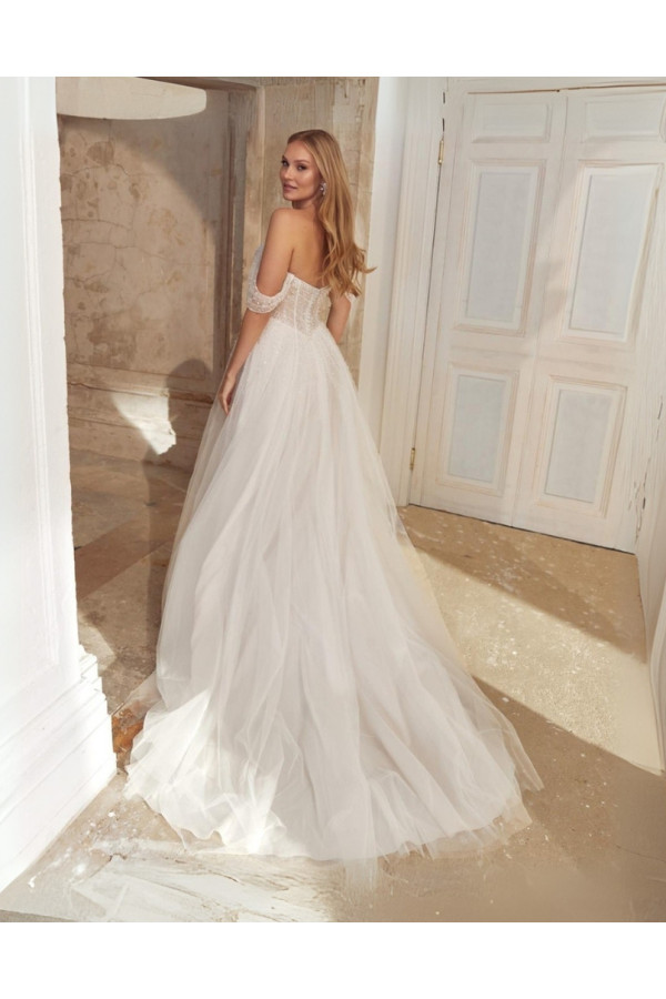 Abito da sposa 44564-ja-26, avorio, scivolato, tulle Sincerity