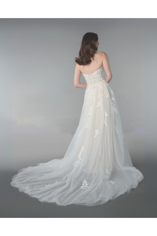 abito da sposa 55231-ja-26, bianco, ampio, tulle Ring