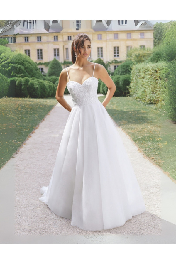 Abito da sposa 44529-Ja-26, organza, ampio, sincerity