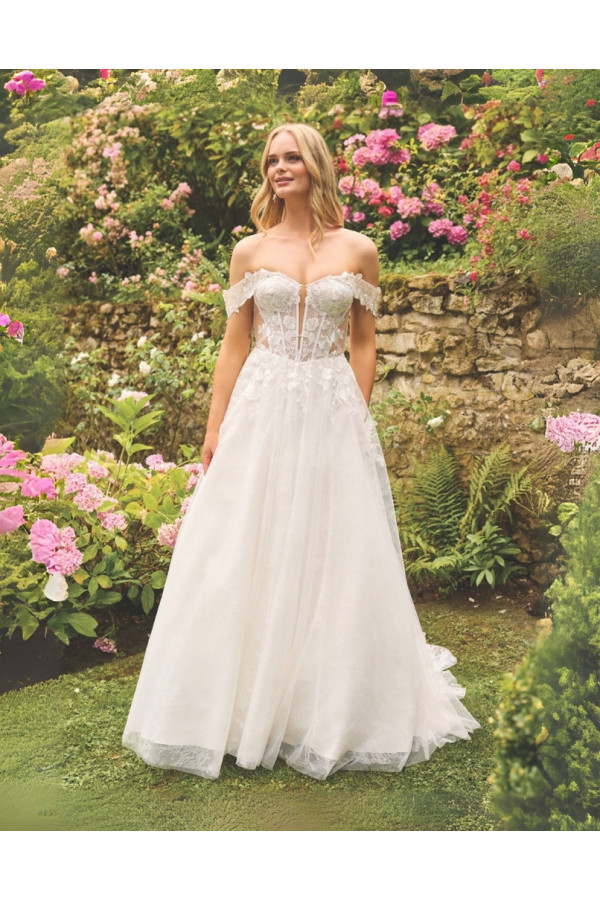 Abito da sposa 20046-JA-26, tulle, ampio, avorio, Sweetheart