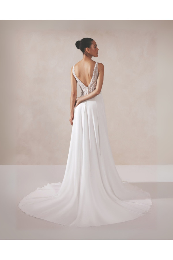 Abito da sposa SOLANA-JA-26-11396 morbido, chiffon, Adore