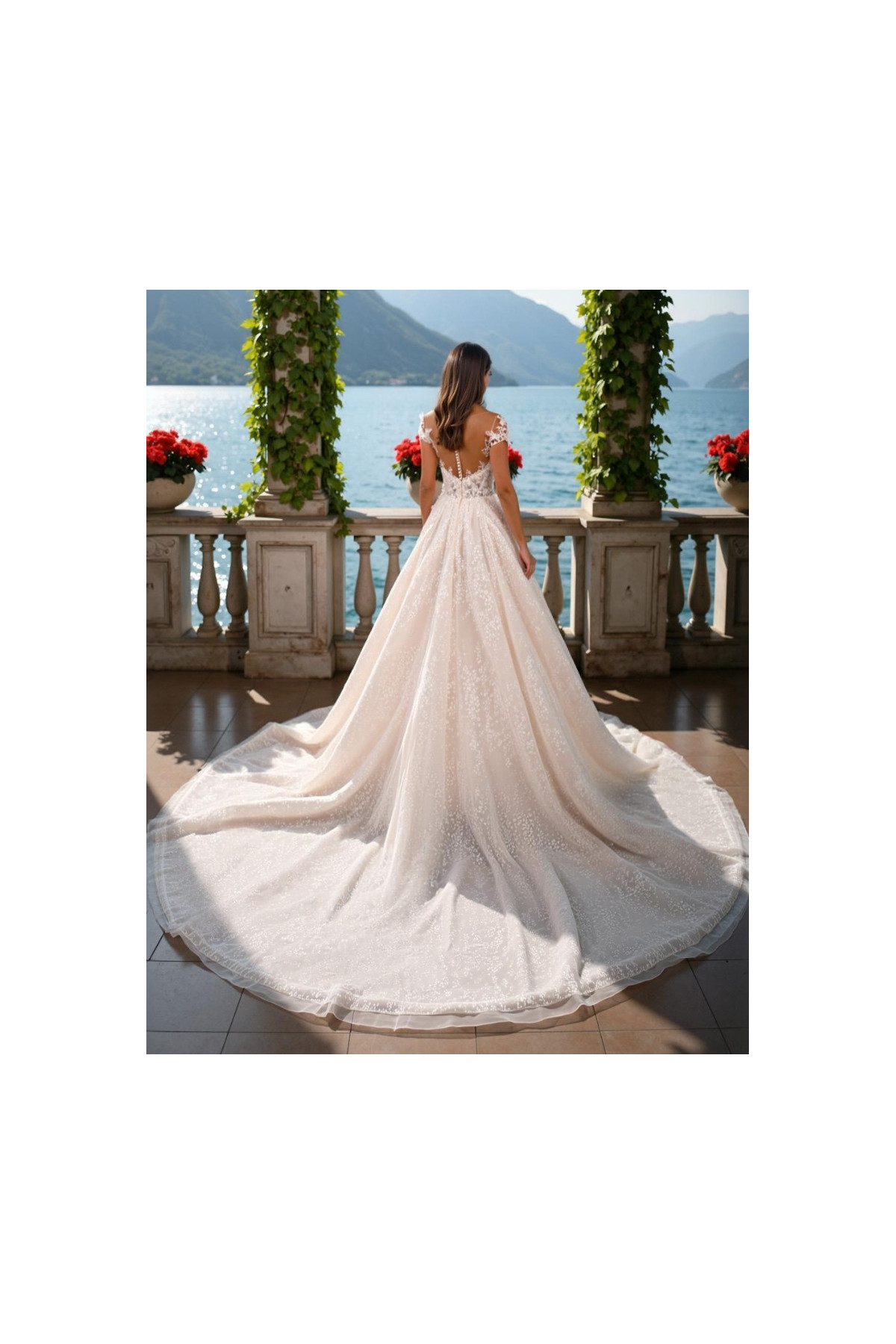 Abito da sposa 26KS-02-MK-26, avorio, ampio, tulle Kelly Star