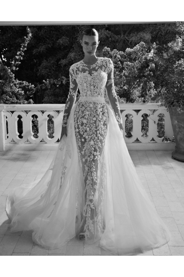 abito da sposa Sedna off white sirena tulle di Alberto Palatachi